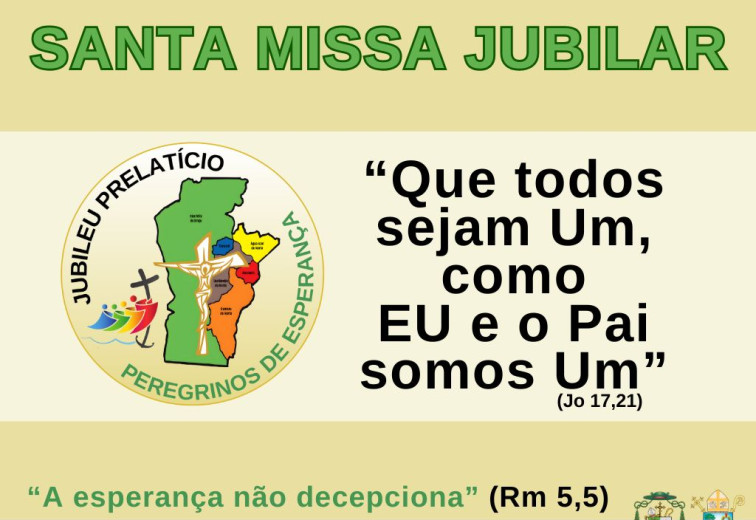 Prelazia do Alto Xingu celebra Jubileu Prelatício no proximo domingo 09 de novembro de 2025.